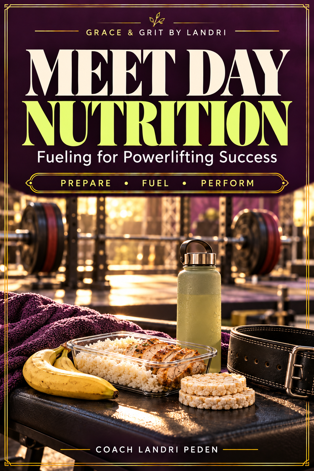 Meet Day Nutrition for Powerlifting Success ebook cover